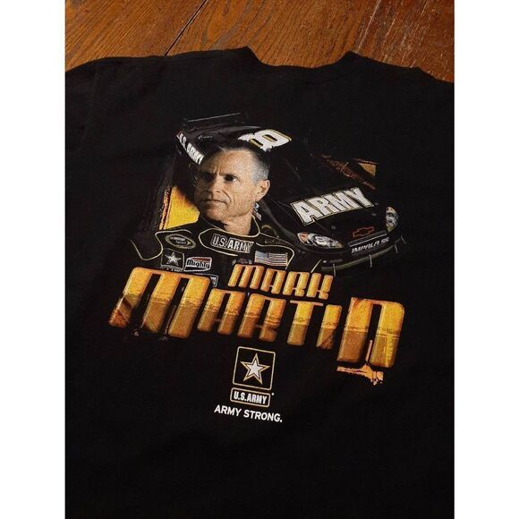 XL Chase Authentics Mark Martin Army Car Short Sleeve Crew Cotton Tee TShirt Top - Picture 4 of 4